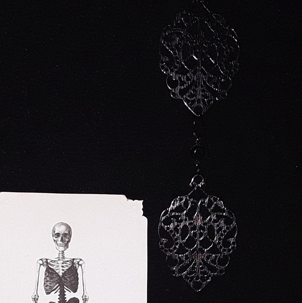 Intricately designed Black Earrings.